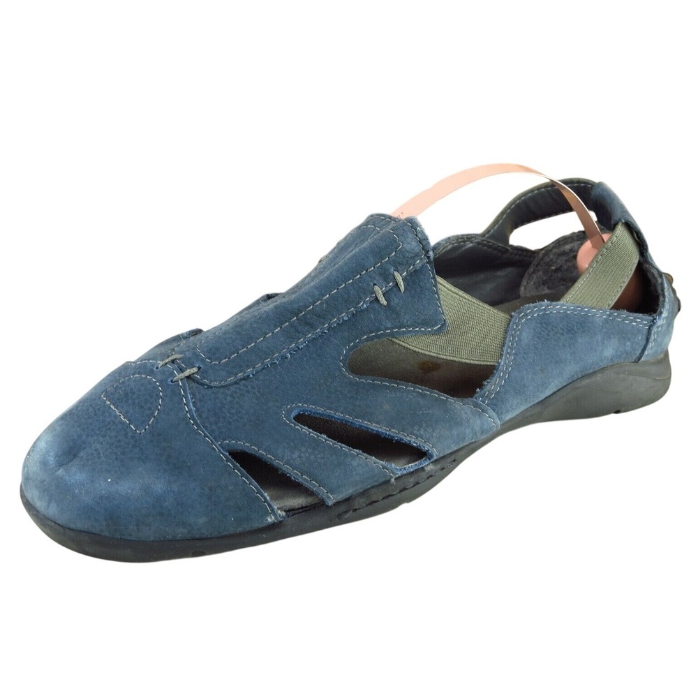 Naturalizer Sz 7 W Blue Gladiator Leather Women‎ Sandals 698P72